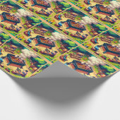 Westerne Cowboys Koken Grillen Custom Gift Cadeaupapier (Hoek)