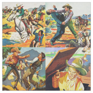 Westerne cowboys Movie Poster Blokken #2 9" Stof
