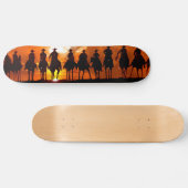 Westerne Cowboys sunset wild west Skateboard dek (Horizontaal)