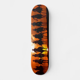 Westerne Cowboys sunset wild west Skateboard dek