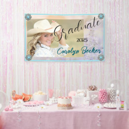 Westerne Cowgirl Afstuderen Photo Banner