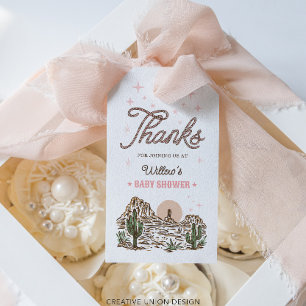 Westerne Cowgirl Baby shower gunst Cadeaulabel