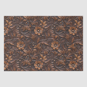Westerne Cowgirl bruine bloemen Tissuepapier