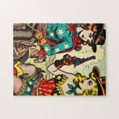  Westerne Cowgirl Comics Legpuzzel (Horizontaal)