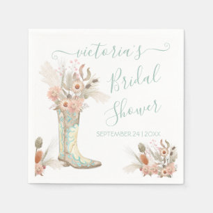 Westerne Cowgirl Floral Boots Shower Servet