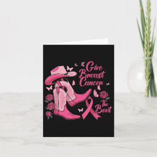 Westerne Cowgirl Geef Borstkanker De Boot Aware Kaart