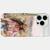 Westerne Cowgirl in roze zwart haar Case-Mate iPhone Case (Achterkant (horizontaal))