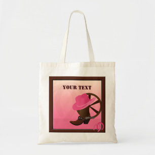 Westerne Cowgirl Pink Canvas tas