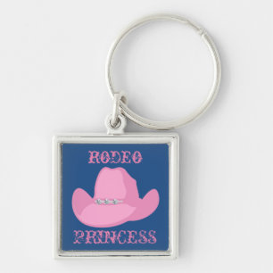 Westerne Cowgirl Rodeo Princess met Pet Sleutelhanger