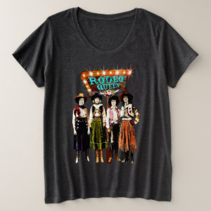 Westerne Cowgirl Rodeo Queen Grote Maat T-shirt