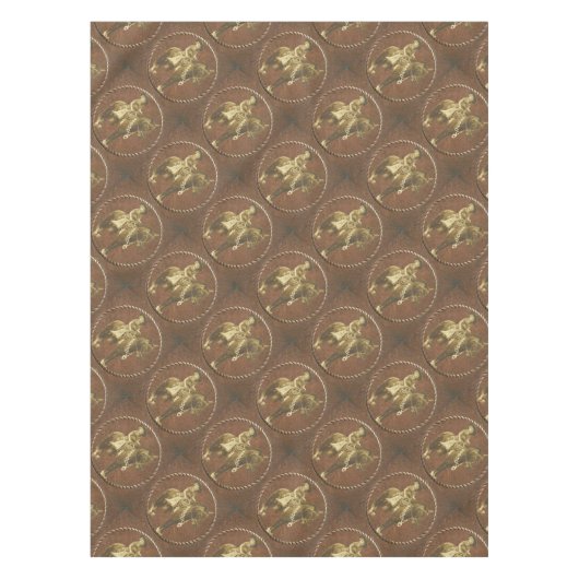 Westerne  cowgirl tafelkleed (Voorkant)