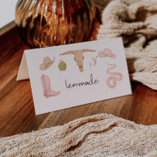 Westerne Cowgirl Theme Party Food Label