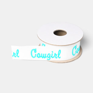 Westerne Craft Floral Gift Ribbon Cowgirl Tekst Grosgrain Lint