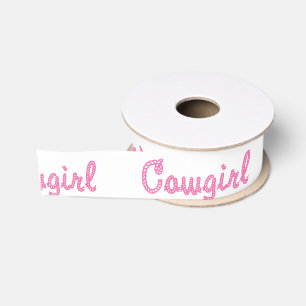 Westerne Craft Floral Gift Ribbon Cowgirl Tekst Grosgrain Lint