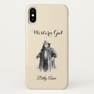  Westerne dame op maat iPhone X Hoesje