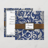 Westerne Denim & Leather Bridal Shower-uitnodiging Kaart (Voorkant / Achterkant)