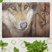 Westerne droomvanger amerikaanse indianenwolf theedoek (Gevouwen)