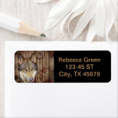 Westerne droomvanger indianenwolf etiket (Insitu)