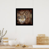 Westerne droomvanger indianenwolf poster (Keuken)