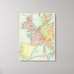Westerne Europa-communicatie Canvas Afdruk