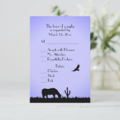 Westerne Event RSVP-kaart met optie Entree RSVP Kaartje (Staand voorkant)