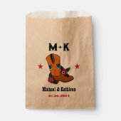 Westerne Floral Cowboy Boot Boho Country Weddensch Bedankzakje (Voorkant)