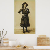  Westerne foto van Cowgirl Poster (Keuken)