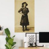  Westerne foto van Cowgirl Poster (Thuiskantoor)