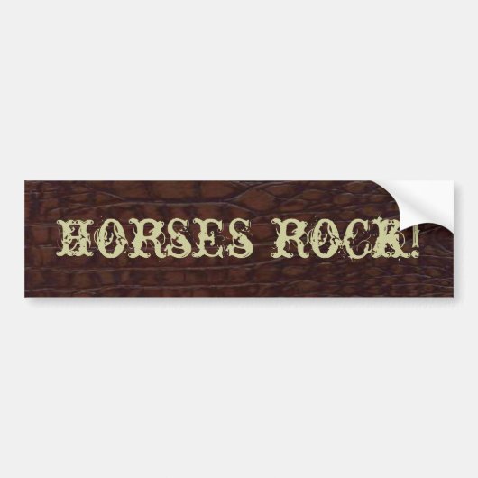Westerne Fun ~ Horses Rock! Bumpersticker (Voorkant)