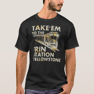 Westerne geelsteen van het land brengt de trein t-shirt