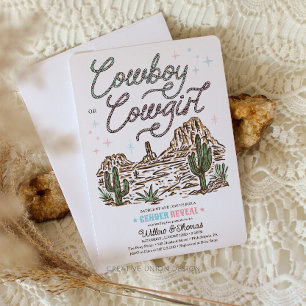 Westerne geslachtsonthulling douche cowboy of cowg kaart