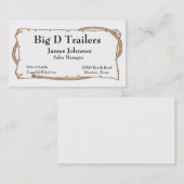 Westerne Gezochte Visitekaartjes van de Teken van  (Voorkant / Achterkant)