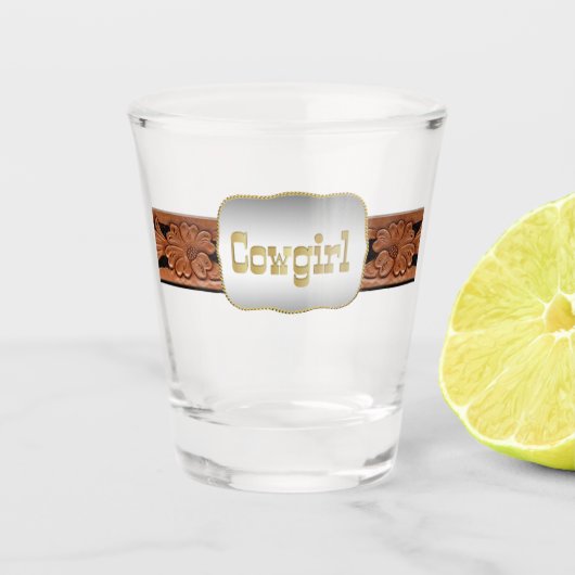 Westerne gordel en sluiting shot glas (Voorkant)