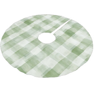 Westerne Green Cream Plaid Stripes Kerst Kerstboom Rok