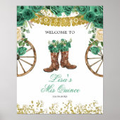 Westerne groene Hunter Charra Welkomstteken Poster (Voorkant)