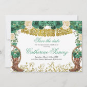 Westerne groene jachtharra bespaart de datum kaart (Voorkant)