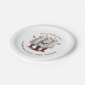 Westerne Halloween Spooky Cowboy Ghosts Custom Papieren Bordje (Gekanteld)