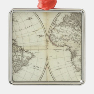 Westerne Hemisphere of New World Metalen Ornament