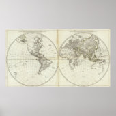 Westerne Hemisphere of New World Poster (Voorkant)
