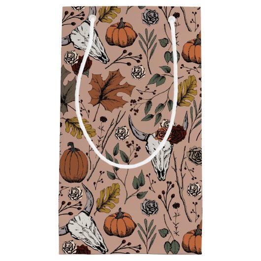 Westerne Herfst oogst en Koe schedels Klein Cadeauzakje (Voorkant)