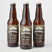 Westerne herten De jacht is voorbij bruiloft Bier Etiket (Flessen)