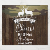 Westerne herten De jacht is voorbij bruiloft Bier Etiket (Enkel label)