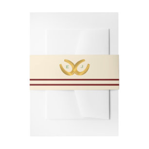 Westerne Hoefijzers bruiloft Uitnodigingen Wikkel