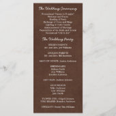 Westerne Hoefijzers en Daisies Wedding Programma (Achterkant)