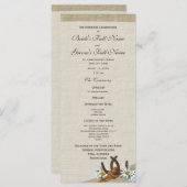 Westerne Hoefijzers en Daisy Wedding Program Programma (Voorkant / Achterkant)