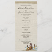 Westerne Hoefijzers en Daisy Wedding Program Programma (Voorkant)