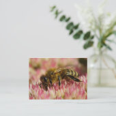 Westerne honingbijenmacro visitekaartje (Staand voorkant)