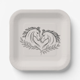 Westerne Horse Elegant Country Rustic Wedding Papieren Bordje