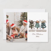 Westerne Howdy kerstfoto Feestdagenkaart (Voorkant)