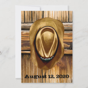 Westerne huwelijksuitnodigingen - 5 x 7 inch kaart